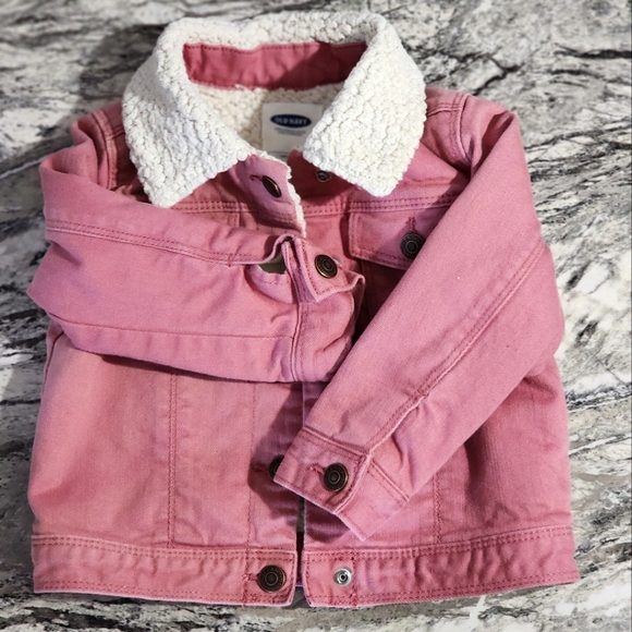 Old Navy Pink Jean Jacket, Size 2T/2A - Picture 1 of 5